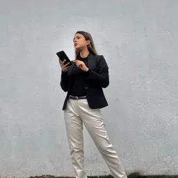 MANGO Women Black Solid Sustainable Single-Breasted Smart-Casual Blazer image 3