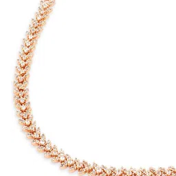 AMI Rose Gold-Plated Cubic Zirconia Studded Jewellery Set image 4