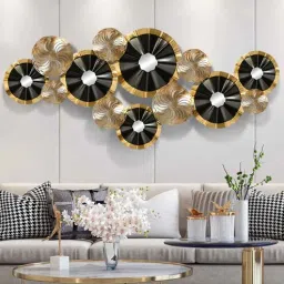 creator handicrafts Designer Golden Black Metal Wall Art-picture-33