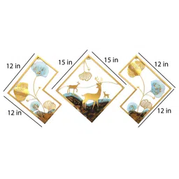amaya decors Deer Wall Art Set of 3 image 2