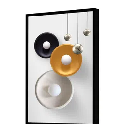 art street Disck Multicolour Synthetic Wood Wall Art image 2