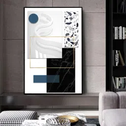 art street Geometric Multicolour Synthetic Wood Wall Art image 1