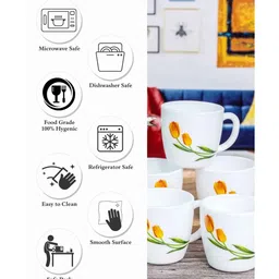 cello Opal Glass 12pcs Tea/Coffee Mug Set image 4