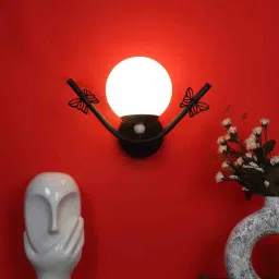 eliante by jainsons lights Voeux Metal Novelty Wall Light (Black) image 1