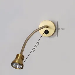 shree kala home decor Golden Flexible Wall-Mounted LED Spot Light image 3