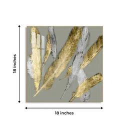 the next decor Feathered Elegance Glass Finish Square Wall Art image 3