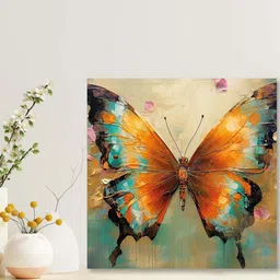 olive tree Butterfly Canvas Pine Wood 24x24 Art Print image 2