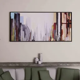 art street Multicolour Engineered Wood Art Print image 1