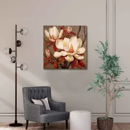 olive tree Floral Canvas Pine Wood 24x24 Art Print image 1