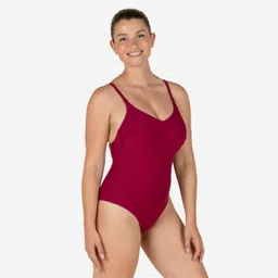 Women One-Piece Padded Swimsuit - Maroon-image-31
