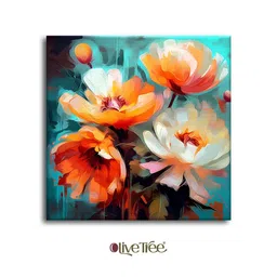 olive tree Floral Canvas Pine Wood 24x24 Art Print image 3