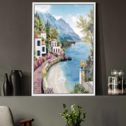 art street Applieds Multicolour Canvas Framed Art Print image 1