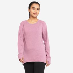 domyos Long-Sleeved Gentle Yoga Cotton T-Shirt - Purple-picture-14