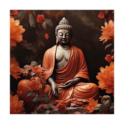 olive tree Buddha Meditating Canvas Pine Wood 24x24 Art Print image 3