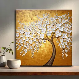olive tree Happy Tree Canvas Pine Wood 24x24 Art Print image 2