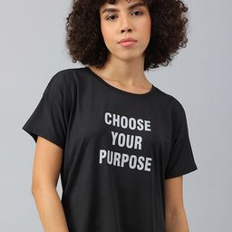 MKH Women Typography Printed Dri-FIT Sports T-shirt-picture-0