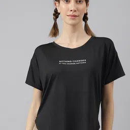 MKH Women Typography Printed Dri-FIT Sports T-shirt-image-28