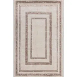 asterlane Beige Geometric 5X7 Machine Made Carpet image 2