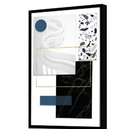 art street Geometric Multicolour Synthetic Wood Wall Art image 2