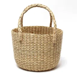 habereindia Beige Natural Fibre Hamper Fruit Basket image 3