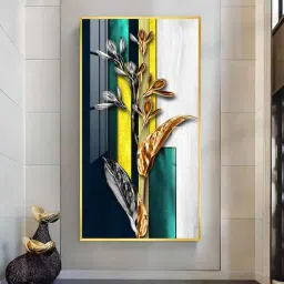 the next decor Gilded Floral Glass Finish Vertical Wall Art-picture-11