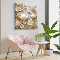 olive tree Swan Canvas Pine Wood 24x24 Art Print image 4