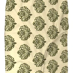 Trance Home Linen Green 200 TC King Flat Printed Bedsheet with 2 Pillow Covers image 2