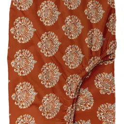 Trance Home Linen Red & Beige Floral 210 TC Queen Bedsheet with 2 Pillow Covers image 2