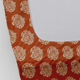 Trance Home Linen Red & Beige Floral 210 TC Queen Bedsheet with 2 Pillow Covers image 3