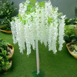 White Polyester Artificial Flower by Art Street image 1