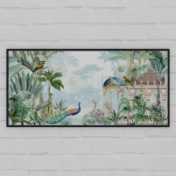 art street Multicolour Engineered Wood Art Print image 2