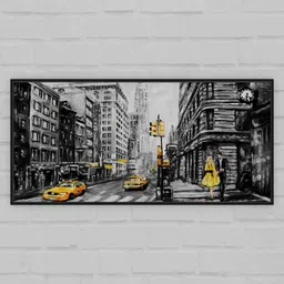 art street Black Engineered Wood Art Print image 2