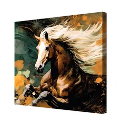 olive tree Horse Canvas Pine Wood 24x24 Art Print image 5
