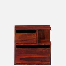 woodsworth from pepperfry Sencillo Sheesham Wood Rhs Bedside Table In Honey Oak Finish With Drawers image 5