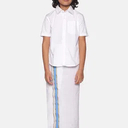 Sethukrishna Boys Pure Cotton Shirt & Dhoti-image-32