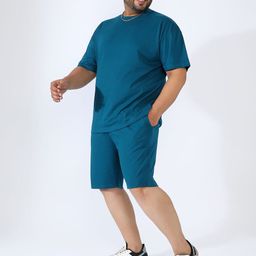 Instafab Plus Size Pure Cotton T-Shirt With Shorts-picture-24