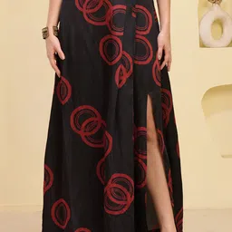 First Resort by Ramola Bachchan Women Printed Straight Maxi Skirt-picture-18