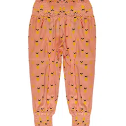 KiddoPanti Girls Printed Smocking Harem Pants-image-0
