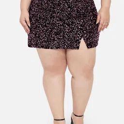 wild U Plus Size Sequin Embellished Straight Mini Skirts-picture-27