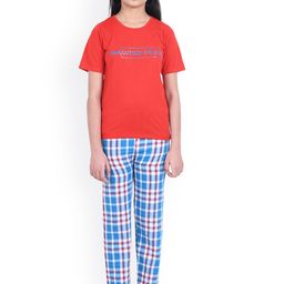 FUNKRAFTS Girls Typography Printed Pure Cotton Night Suit-picture-9