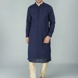 Exotic India Floral Embroidered Straight Chikankari Georgette Straight Kurta With Churidar-image-37