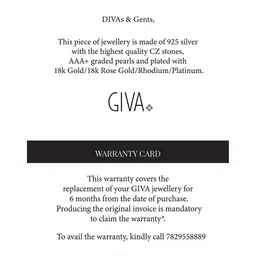 GIVA 925 Sterling Silver Rhodium-Plated Heart Single Anklet image 2