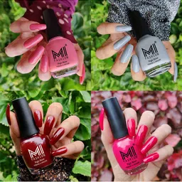 MI FASHION Set Of 4 High-Shine Long-Lasting Glossy Nail Paint - 15ml each-image-16
