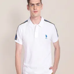 U.S. Polo Assn. Polo Collar Slim Fit Pure Cotton T-shirt-picture-19