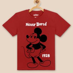 Kids Ville Boys Red Mickey & Friends Printed Cotton Tshirt-picture-29
