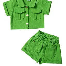 StyleCast Girls Green Top With Shorts-picture-30