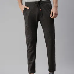 SHOWOFF Men Grey Solid Cotton Straight-Fit Track Pant-picture-29