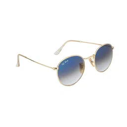 Ted Smith Unisex Round Sunglasses with UV Protected Lens TSS-MOON_C15-Blue image 2