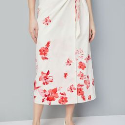 max Women Floral Printed Wrap Midi Skirt-picture-32