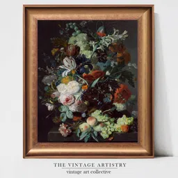 THE VINTAGE ARTISTRY Floral Painted Wall Art-picture-35